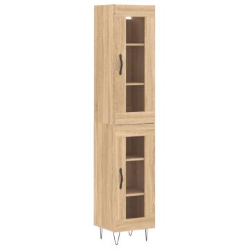 Stylish Highboard Sonoma Oak - 34.5x34x180 cm | Hipomarket