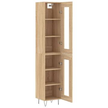 Stylish Highboard Sonoma Oak - 34.5x34x180 cm | Hipomarket