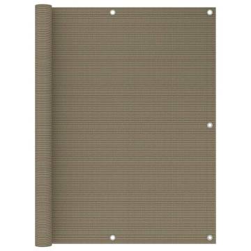 Buy Taupe HDPE Balcony Screen - 120x500 cm | Hipo Market