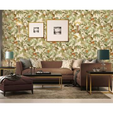 Bird-of-Paradise Green Wallpaper | DUTCH WALLCOVERINGS