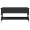 Elegant Black Coffee Table 100x50x50 cm - Engineered Wood & Metal