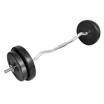 30kg Curl Bar with Weights - Optimal for Home Training