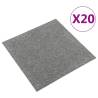 Carpet Floor Tiles 20 pcs 5 m² 50x50 cm Grey Colour grey Number of 1 