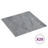 Self-adhesive Flooring Planks 20 pcs PVC 1.86 m² Light Grey Colour brown and anthracite Number of 1 