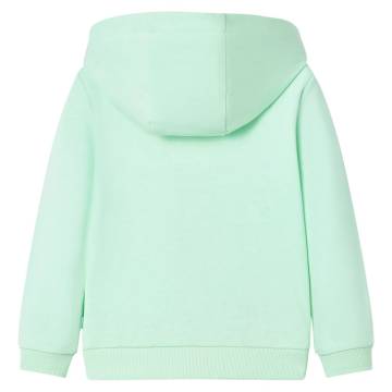 Kids' Zip Hooded Sweatshirt Bright Green - Age 5-6 | HiPoMarket