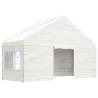 White Gazebo with Roof - 13.38x5.88m Durable Shelter