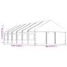 White Gazebo with Roof - 13.38x5.88m Durable Shelter