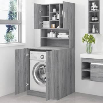 Washing Machine Cabinet Grey Sonoma | Premium Storage Solution