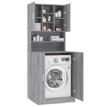 Washing Machine Cabinet Grey Sonoma | Premium Storage Solution