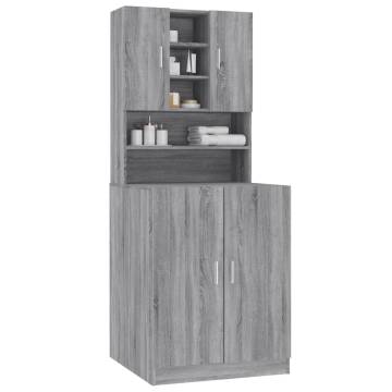 Washing Machine Cabinet Grey Sonoma | Premium Storage Solution