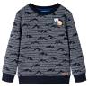 Kids' Navy Melange Sweatshirt - Stylish & Comfortable