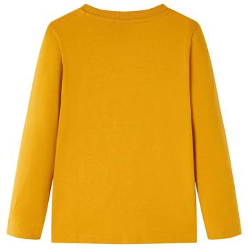 Kids' Long Sleeve T-shirt in Ochre - Size 128