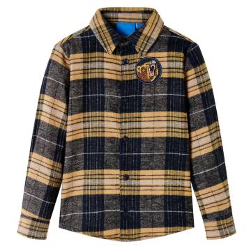 Kids' Plaid Shirt Yellow and Black - Stylish & Comfortable