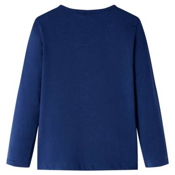 Kids' Long Sleeve Navy Blue T-Shirt (Size 128) | Hipo Market