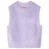 Kids' Knitted Sweater Vest in Light Lilac - Size 92