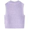 Kids' Knitted Sweater Vest in Light Lilac - Size 92