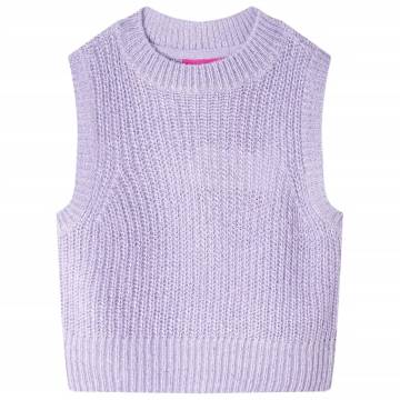 Kids' Sweater Vest Knitted Light Lilac - High-Quality Comfort