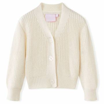 Kids' Cardigan Knitted Snow White 104 - Stylish & Comfortable