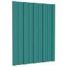 Roof Panels 36 pcs Galvanised Steel Green 60x45 cm - HipoMarket