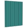 Roof Panels 36 pcs Galvanised Steel Green 60x45 cm - HipoMarket