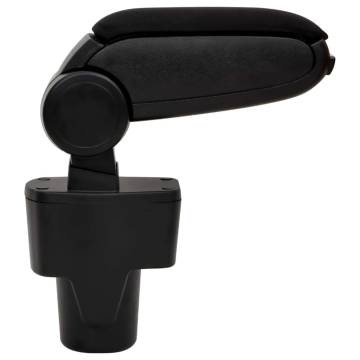 Stylish Black Car Armrest - Durable ABS, Extra Storage Space