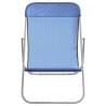 Folding Beach Chairs 2 pcs Blue | Durable Textilene & Steel