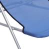 Folding Beach Chairs 2 pcs Blue | Durable Textilene & Steel