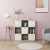 Stylish White & Sonoma Oak Book Cabinet - 90x30x90 cm