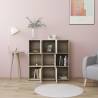 Stylish White & Sonoma Oak Book Cabinet - 90x30x90 cm