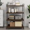 Brown Oak Wall Shelves - 4 pcs | Stylish Storage Solution