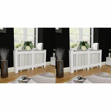 Radiator Covers 2 pcs White MDF - Stylish & Practical