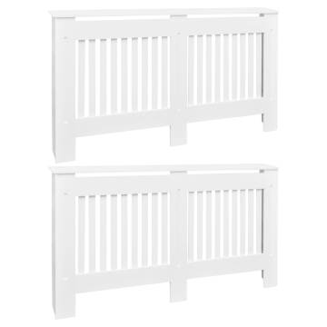 Radiator Covers 2 pcs White MDF - Stylish & Practical