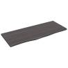 Solid Wood Bathroom Countertop - Dark Brown 100x40 cm