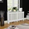 White MDF Radiator Cover Heating Cabinet 152 cm Colour white Size 152 x 19 x 81.5 cm Quantity in Package 1 