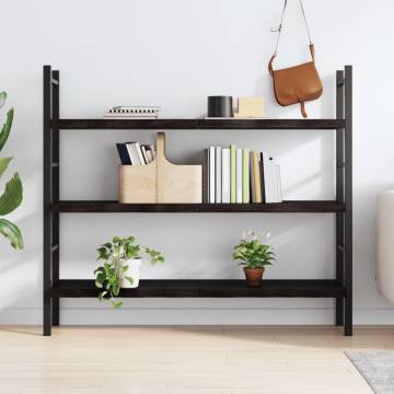 Wall Shelf Dark Brown Solid Oak - Stylish Storage Solution