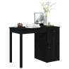 Stylish Black Desk - Solid Pine Wood | 100x50x75 cm