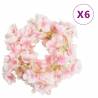 Artificial Flower Garlands 6 pcs Light Pink 180 cm Colour light pink 