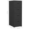 Filing Cabinet Anthracite 46x62x133 cm Steel - Durable Storage