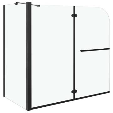 Bi-Folding Shower Enclosure ESG 120x68x130 cm - Black Stylish Design