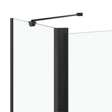 Bi-Folding Shower Enclosure ESG 120x68x130 cm - Black Stylish Design