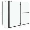 Bi-Folding Shower Enclosure ESG 120x68x130 cm - Black Stylish Design