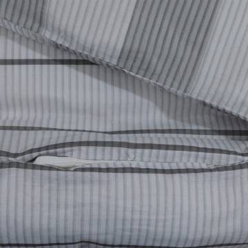 Duvet Cover Set Grey 140x200 cm Cotton - Hipomarket