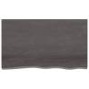 Dark Brown Solid Wood Bathroom Countertop - 100x60 cm