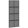 Sliding Door Black 90x205 cm - Tempered Glass & Aluminium