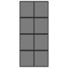 Sliding Door Black 90x205 cm - Tempered Glass & Aluminium