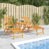 Outdoor Deck Chairs with Footrests 2 pcs Solid Wood Acacia Quantity in Package 1 Model armchair (2 pcs) 