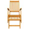 Outdoor Deck Chairs with Footrests - Solid Acacia Wood Set