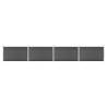 Fence Panel Set WPC 699x105 cm Black Colour black Quantity in Package 1 Model 4 sections 