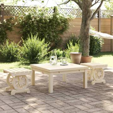 Garden Footstools 2 pcs Solid Wood Fir - Durable & Stylish