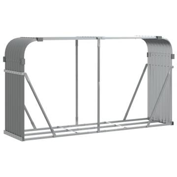 Light Grey Log Holder - Galvanised Steel | Hipo Market